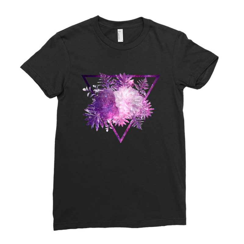 Space Flowers Ladies Fitted T-Shirt by autlu2024 | Artistshot