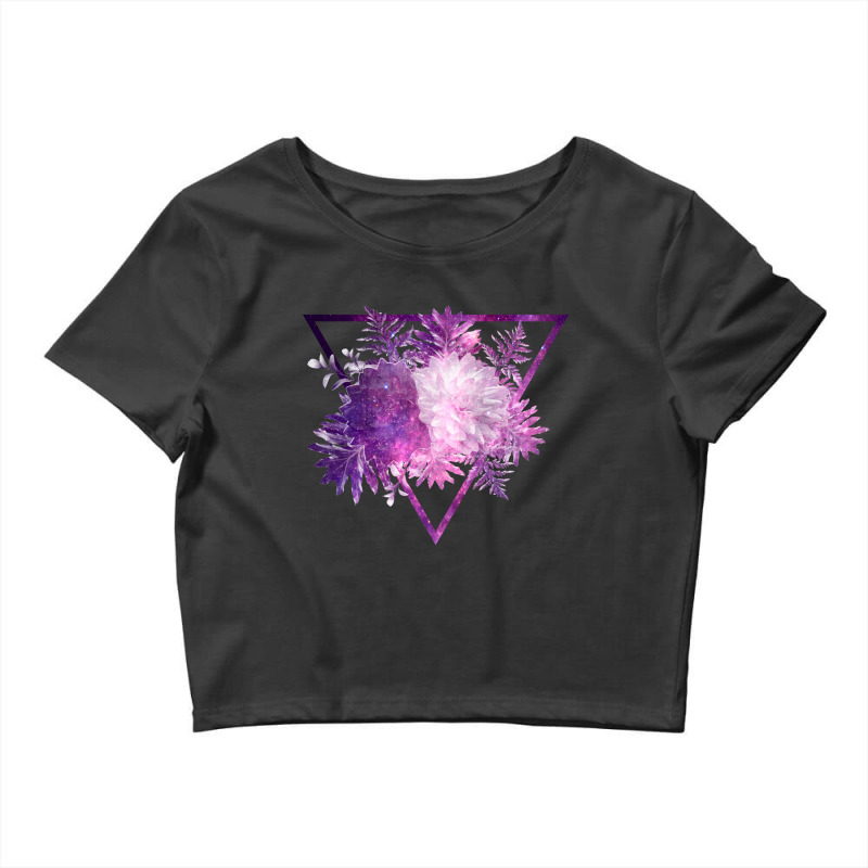 Space Flowers Crop Top by autlu2024 | Artistshot