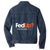 Fun Religious Christian Fed Up God Delivers Psalm Mask Men Denim Jacket | Artistshot