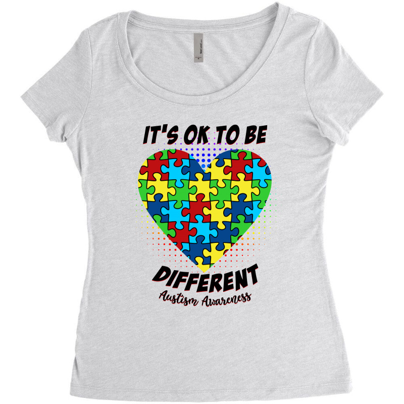 It's Ok To Be Different Austism Awareness For Light Women's Triblend Scoop T-shirt by autlu2024 | Artistshot