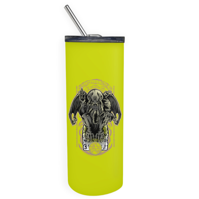 Cthulhu's Church Colored Skinny Tumbler by Fearcheck | Artistshot