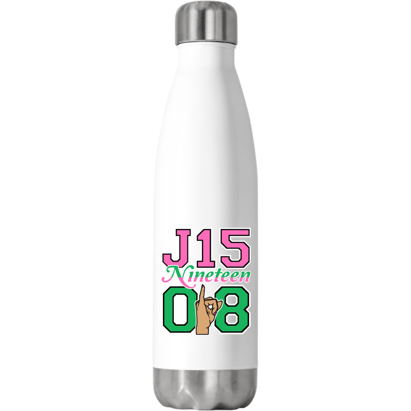 J15 Nineteen 08 Founder's Day Aka Women Hand Sign Sweatshirt Stainless Steel Water Bottle | Artistshot