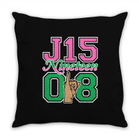 J15 Nineteen 08 Founder's Day Aka Women Hand Sign Sweatshirt Throw Pillow | Artistshot