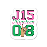 J15 Nineteen 08 Founder's Day Aka Women Hand Sign Sweatshirt Sticker | Artistshot