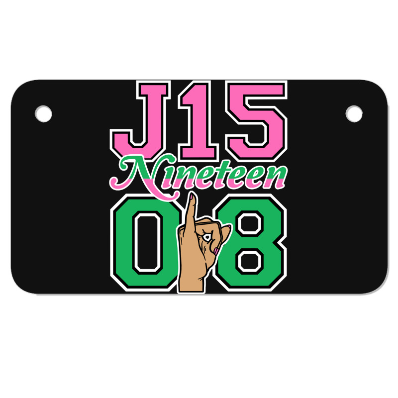 J15 Nineteen 08 Founder's Day Aka Women Hand Sign Sweatshirt Motorcycle License Plate | Artistshot