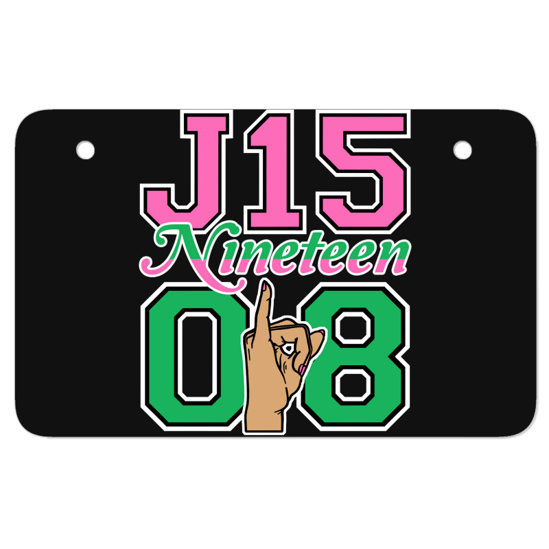 J15 Nineteen 08 Founder's Day Aka Women Hand Sign Sweatshirt Atv License Plate | Artistshot