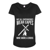 Funny Jesus Superhero Design Men Women Jesus Christ Cross Mens Funny Maternity Scoop Neck T-shirt | Artistshot