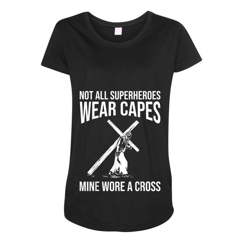 Funny Jesus Superhero Design Men Women Jesus Christ Cross Mens Funny Maternity Scoop Neck T-shirt by Aria-Proctor | Artistshot