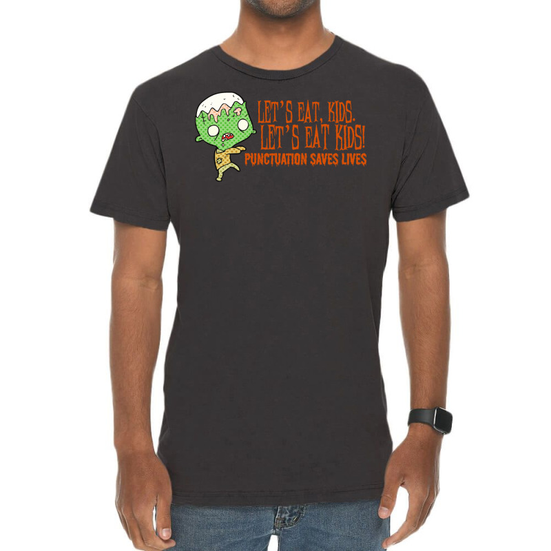 Halloween T  Shirt Punctuation Saves Lives T  Shirt Vintage T-Shirt by oweber478 | Artistshot