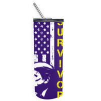 Anti Trump Survivor American Flag Skinny Tumbler | Artistshot