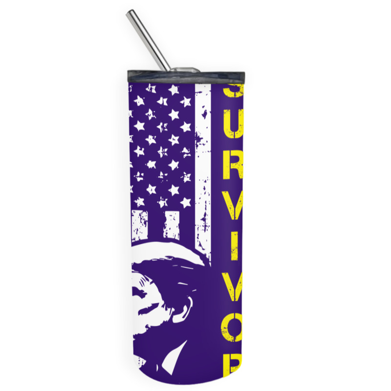 Anti Trump Survivor American Flag Skinny Tumbler | Artistshot