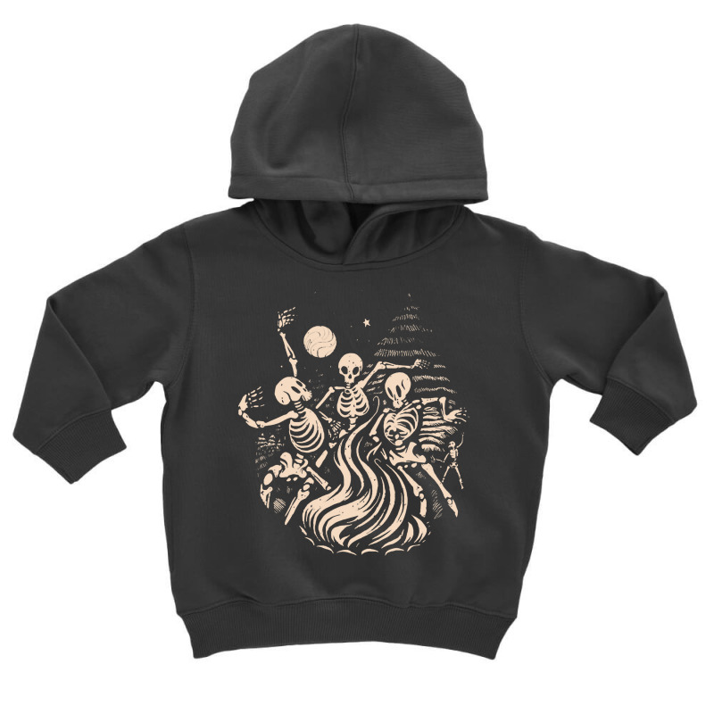 Halloween T  Shirt Skeletons Dancing Around A Fire Under The Moon T  S Toddler Hoodie by oweber478 | Artistshot