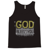 God Blessed You Rhinestone Graphic Funny Christian Woman Tee Mens Funn Tank Top | Artistshot