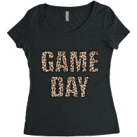 Game Day Leopard Football Fan Big Game Long Sleeve Women's Triblend Scoop T-shirt | Artistshot