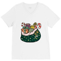 Santa Claus Gift Bag V-neck Tee | Artistshot