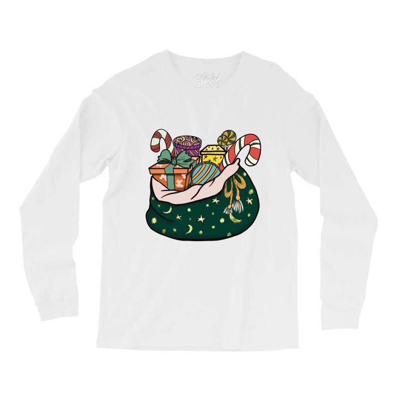 Santa Claus Gift Bag Long Sleeve Shirts | Artistshot