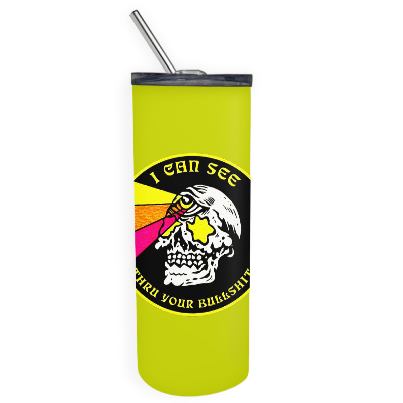 Skull Pop Art Skinny Tumbler by zig street | Artistshot