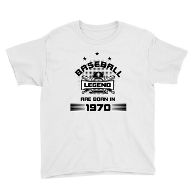 Baseball Legend Are Born In 1970 Youth Tee Designed By Wizarts