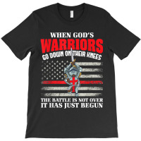 Gods Warrior Christian American Soldier Us Flag Bible Prayer Design Ch T-shirt | Artistshot