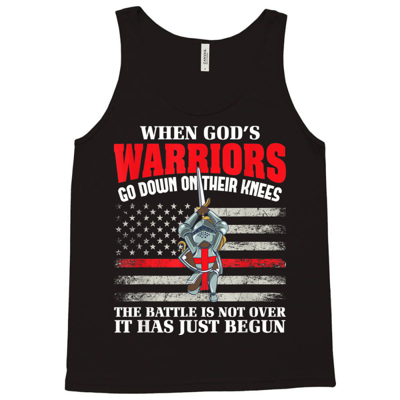 Gods Warrior Christian American Soldier Us Flag Bible Prayer Design Ch Tank Top | Artistshot