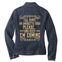 Amaretto Sour Gift Tshirt For Cocktails Drinker Ladies Denim Jacket | Artistshot