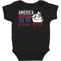 America Spilling Tea Since 1773 July 4 Boston Party Meme Premium T Shi Baby Bodysuit | Artistshot