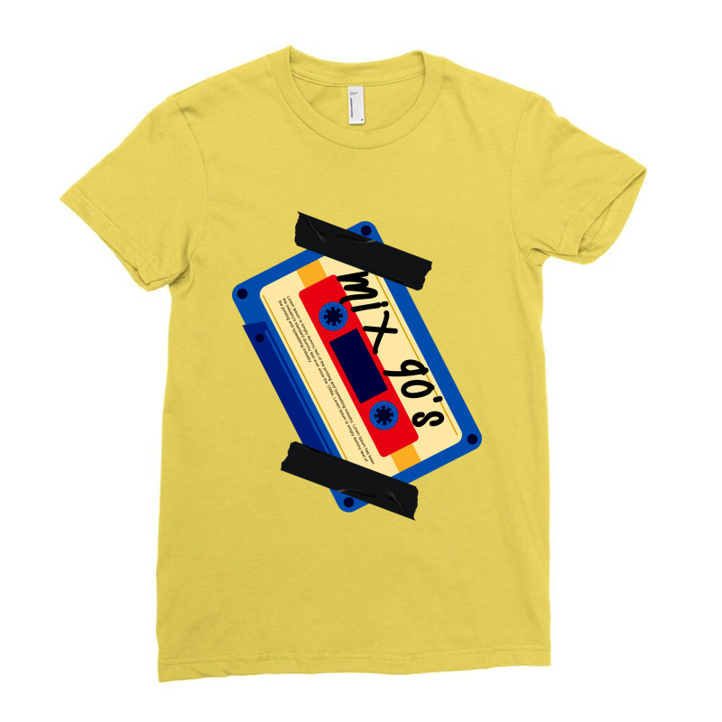 Mix 90's Casette For Light Ladies Fitted T-Shirt by autlu2024 | Artistshot