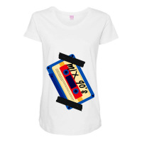 Mix 90's Casette For Light Maternity Scoop Neck T-shirt | Artistshot