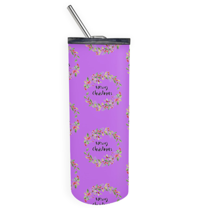 Marbella Merry Christmas Skinny Tumbler | Artistshot