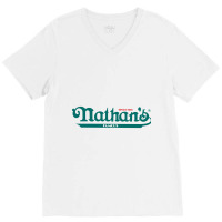 Nathan's Famous Resto V-neck Tee | Artistshot