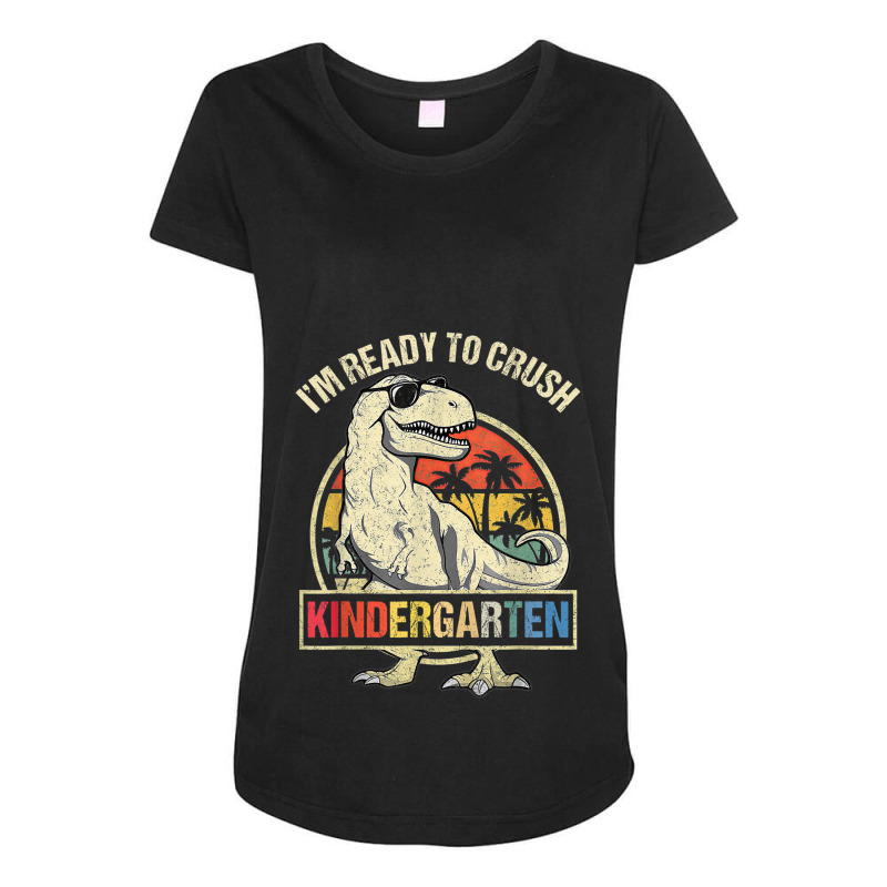 I'm Ready To Crush Kindergarten Dinosaur Boys Back To School Maternity Scoop Neck T-shirt by Artist-Shannon | Artistshot