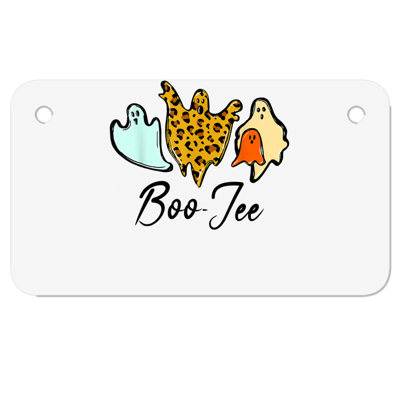 Boo Jee Bleached Leopard Pumpkin Halloween T Shirt Motorcycle License Plate | Artistshot