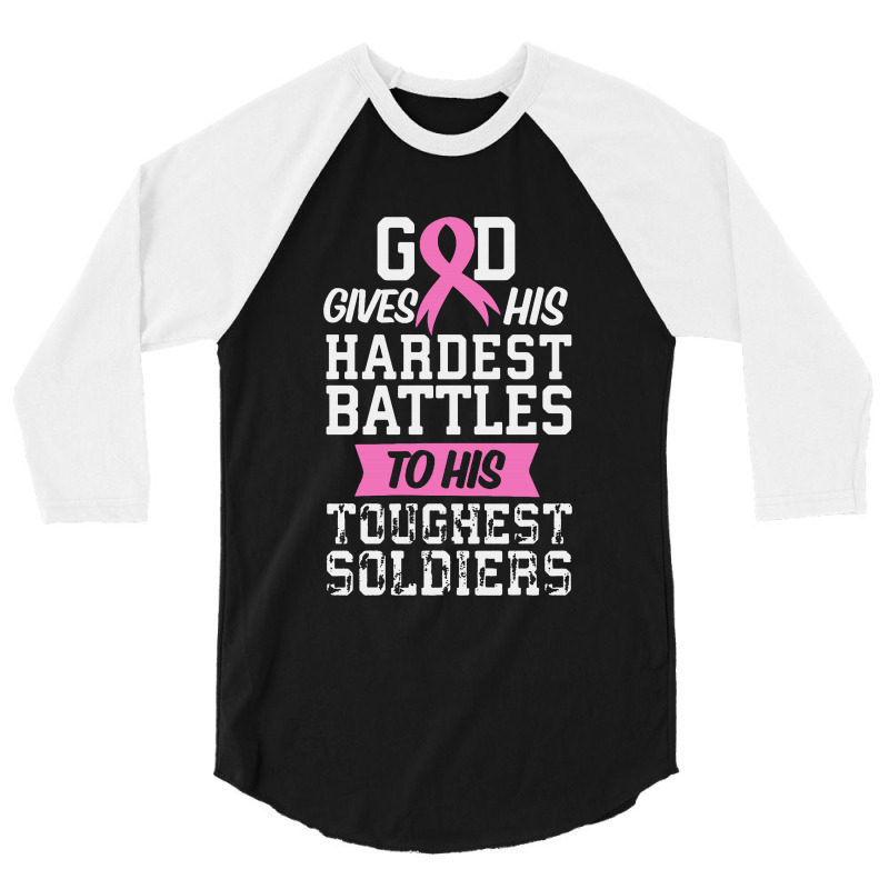 God Gives His Hardest Battles 3/4 Sleeve Shirt | Artistshot