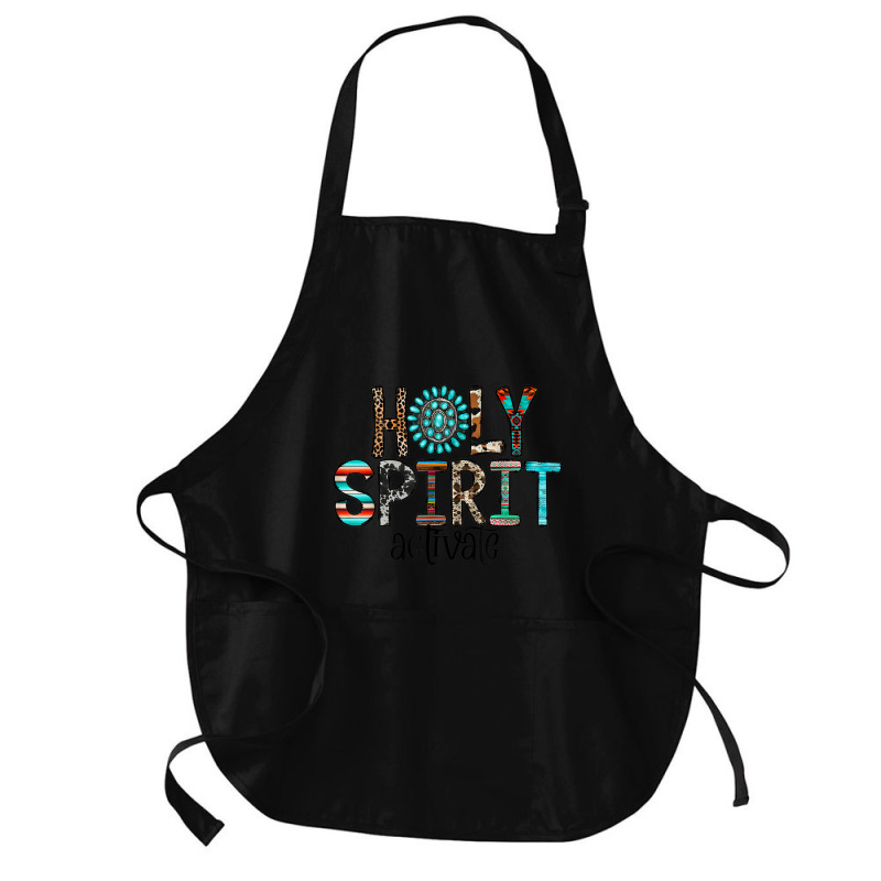 Holy Spirit Activate Western Leopard Christian Religious Mens Best Medium-length Apron | Artistshot