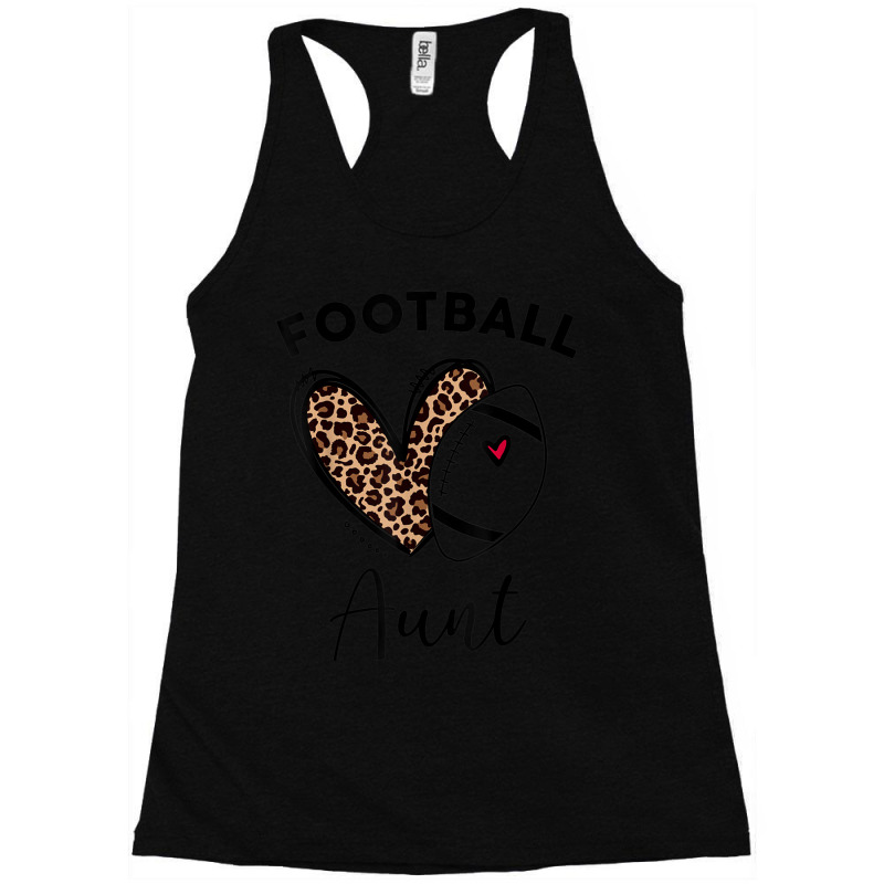 Leopard Heart Football Aunt Tee Mother's Day Family Matching Racerback Tank by Artist-Shannon | Artistshot