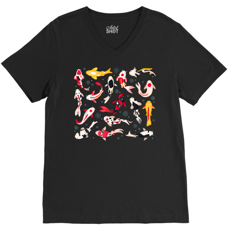 Oriental Koi Goldfish Ranchu Fish Japanese Koi Fish T Shirt V-neck Tee | Artistshot