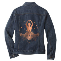 Gold Yoga Ladies Denim Jacket | Artistshot