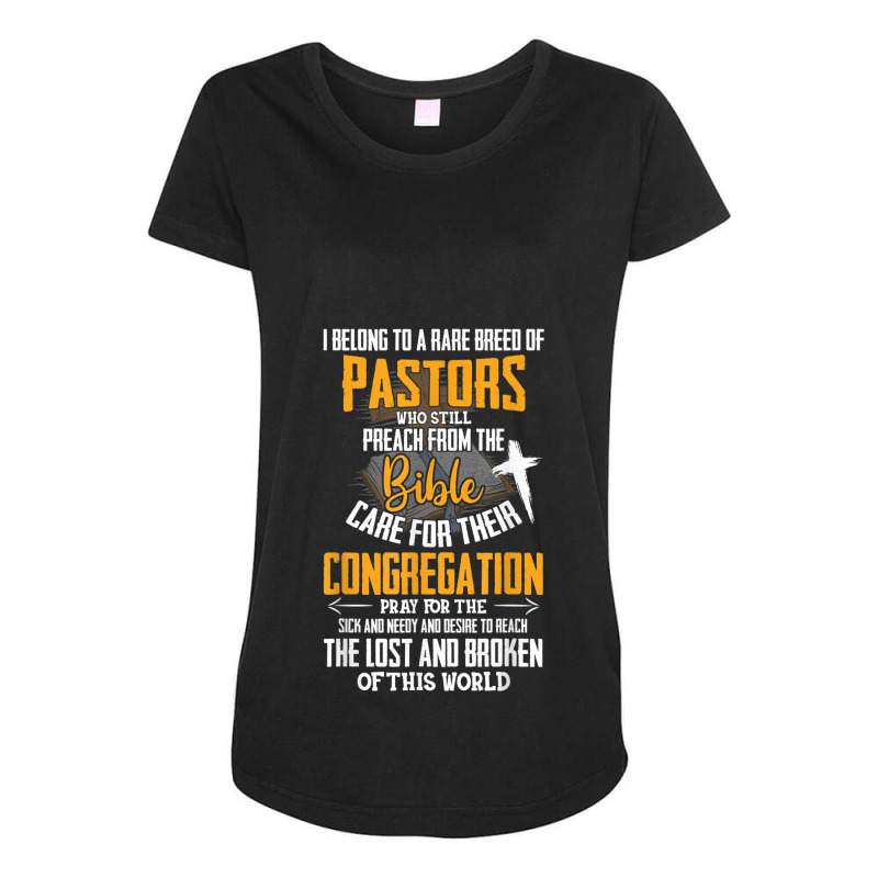 I Belong To A Rare Breed Of Pastors Gift Christian Funny Gift Maternity Scoop Neck T-shirt by Aria-Proctor | Artistshot