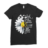 I Can Do All Things Through Christ - Daisy Flower Religious Mens Funny Ladies Fitted T-shirt | Artistshot