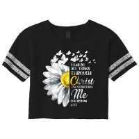 I Can Do All Things Through Christ - Daisy Flower Religious Mens Funny Scorecard Crop Tee | Artistshot