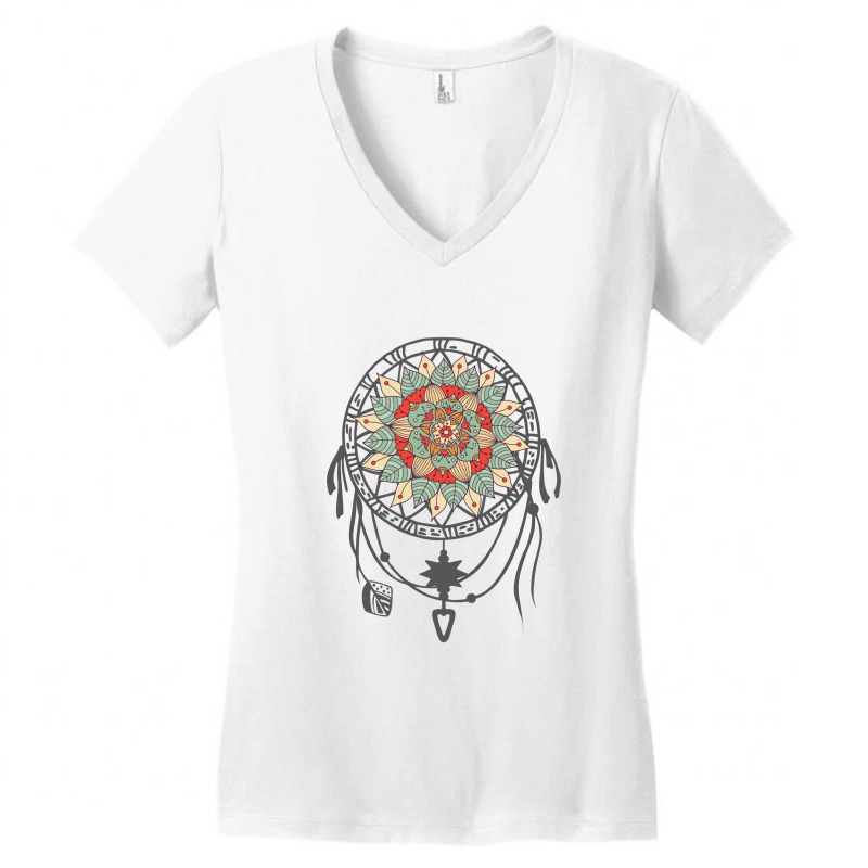 Dreamcatcher Mandala Women's V-Neck T-Shirt by Pompoyo | Artistshot