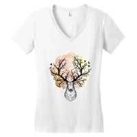 Deer Mandala Women's V-neck T-shirt | Artistshot