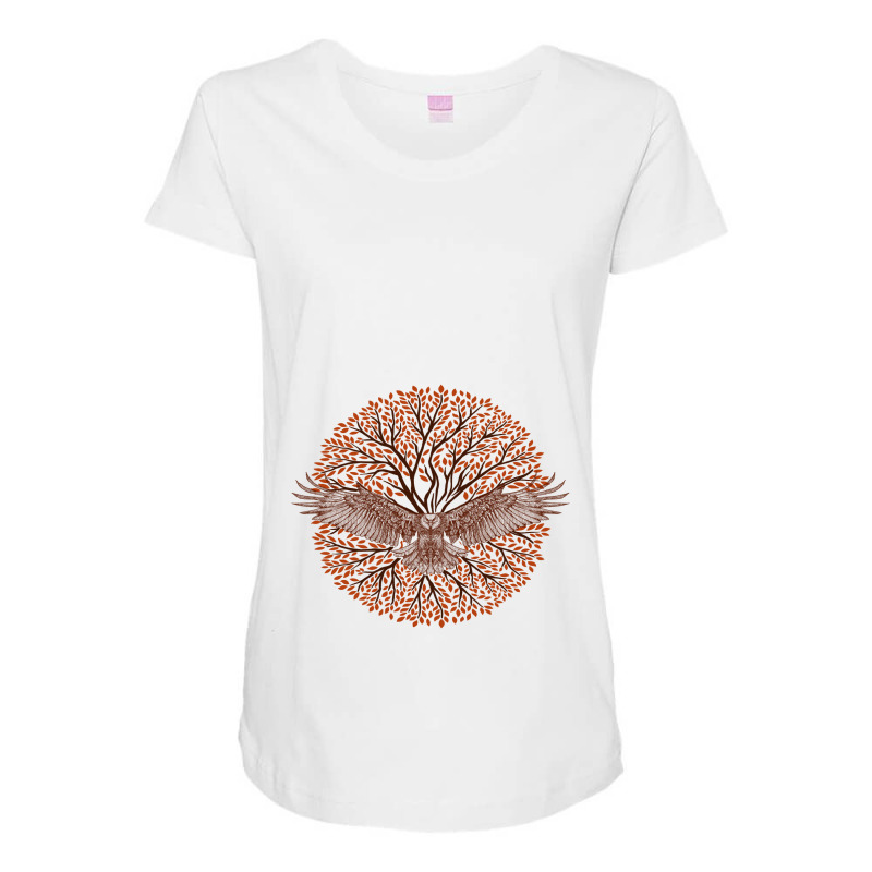 Autumn Eagle Maternity Scoop Neck T-shirt by Pompoyo | Artistshot