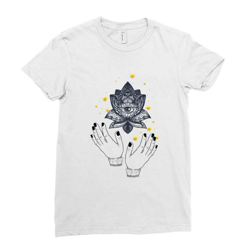 Lotus Flowers Ladies Fitted T-Shirt by Pompoyo | Artistshot