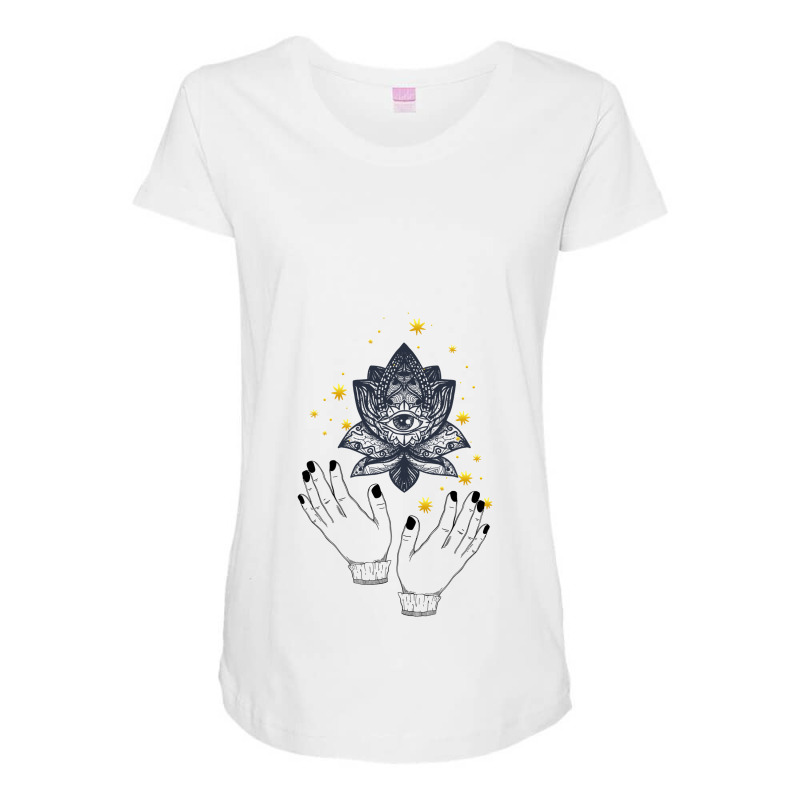 Lotus Flowers Maternity Scoop Neck T-shirt by Pompoyo | Artistshot