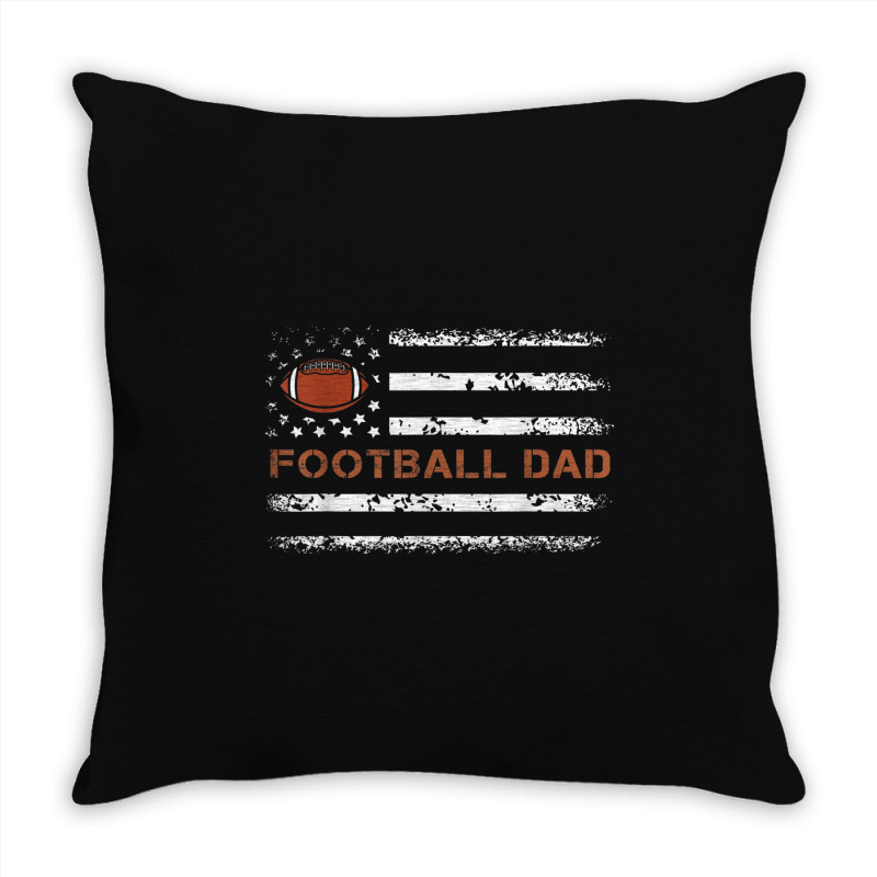 Mens Football Papa Best Dad Ever Fatherhood Daddy Fathers Day Throw Pillow | Artistshot