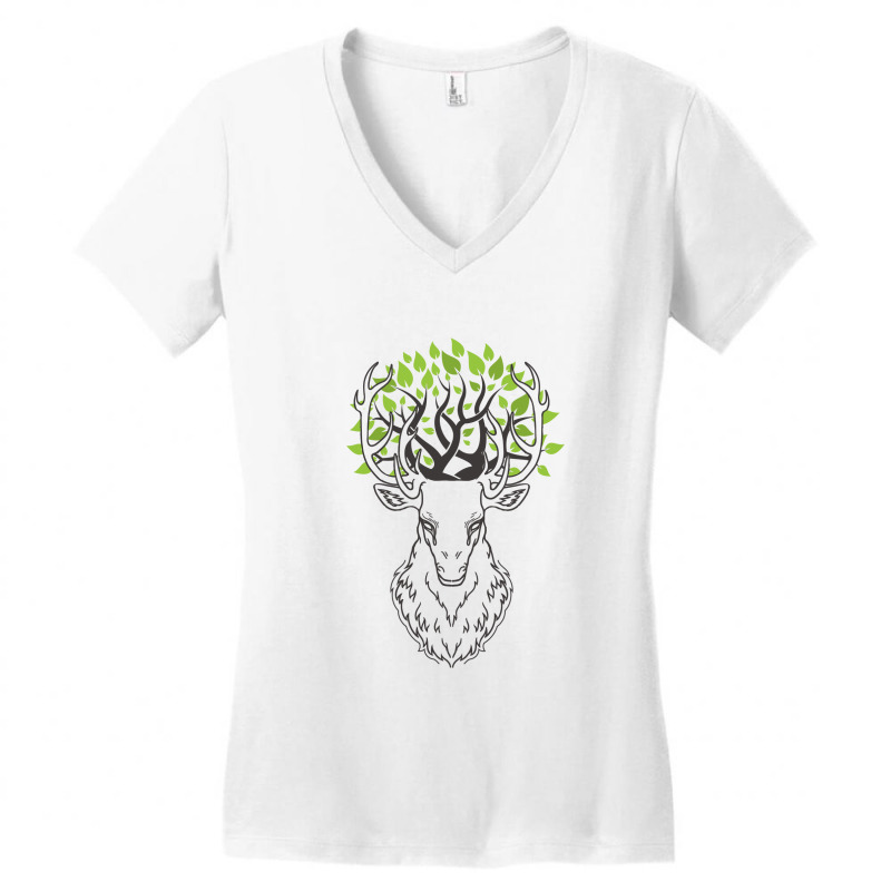 Mother Nature Women's V-Neck T-Shirt by Pompoyo | Artistshot