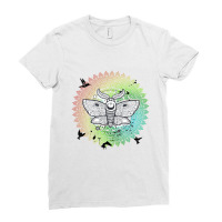 Moth Mandala Ladies Fitted T-shirt | Artistshot