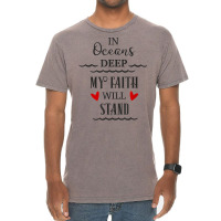 In Oceans Deep My Faith Will Stand Christian Novelty Item T Shirt Vintage T-shirt | Artistshot