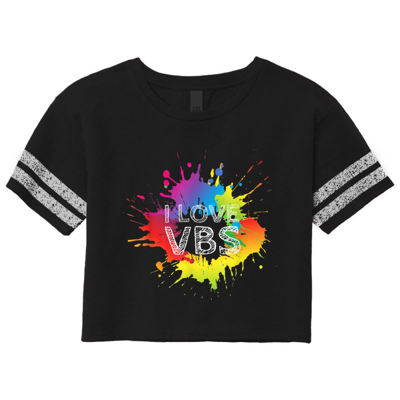 I Love Vbs Apparel Crew Vacation Bible School Paint Splatter Birthday Scorecard Crop Tee by Aria-Proctor | Artistshot